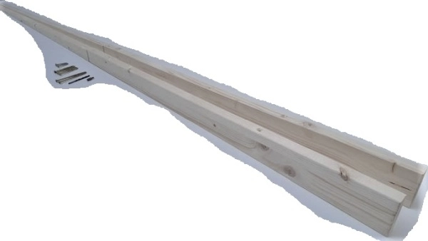 Schrägschlaf-Leisten 5,3-12,3cm (Abbildung Fichte)